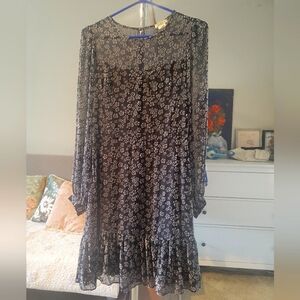 Shoshanna silk velvet dress